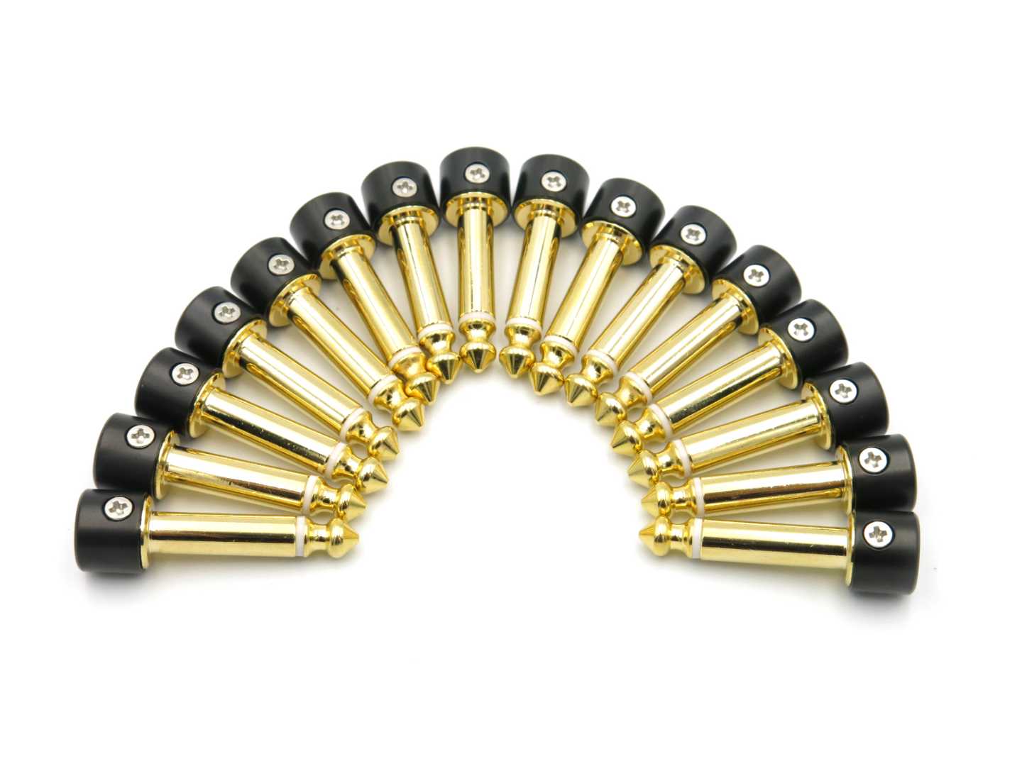 Qable Solderless Patch Cable Kit 16pc Gold Plated Straight/Angled Plugs 6meters Black Cable