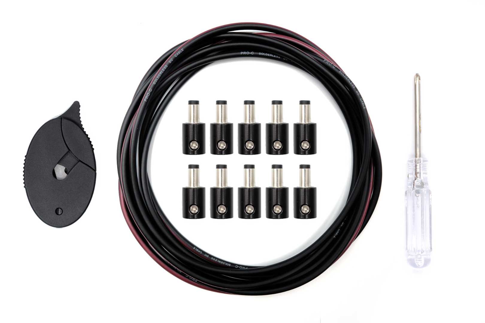 Qable DC Solderless Wire Kit -  Power Connector Solutions - 10 kit