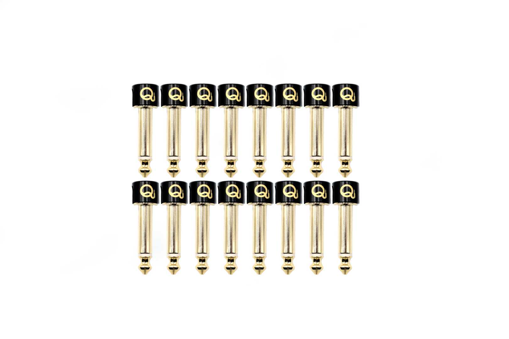 Qable Solderless Patch Cable Kit 16pc Gold Plated Straight/Angled Plugs 6meters Black Cable