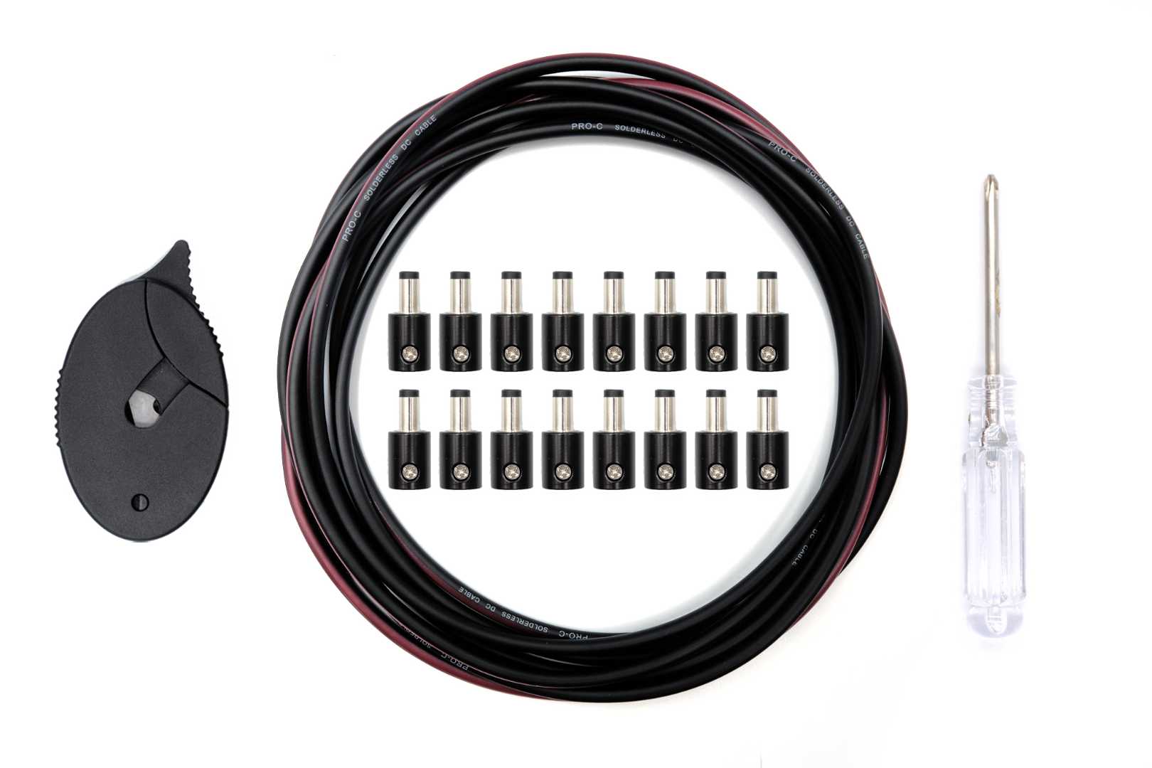 Qable DC Solderless Wire Kit -  Power Connector Solutions - 16 kit