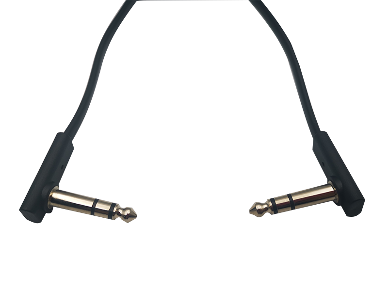 Qable Flat Patch Cable 30 cm / 12 inches TRS Stereo - 5pcs