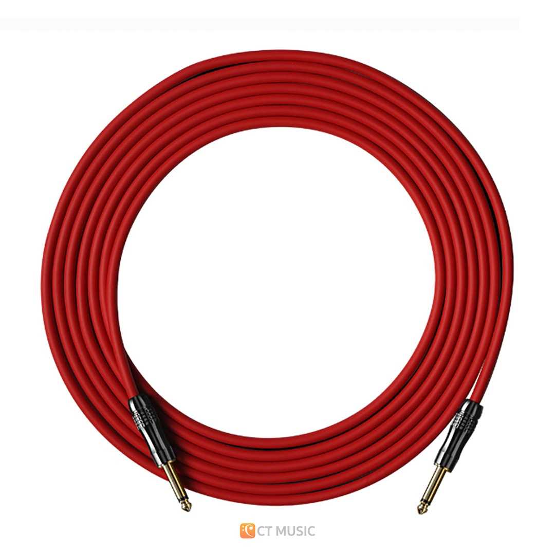 Valeton VGC-5r Premium Instrument Guitar Cable 5meter / 16.4 feet Red