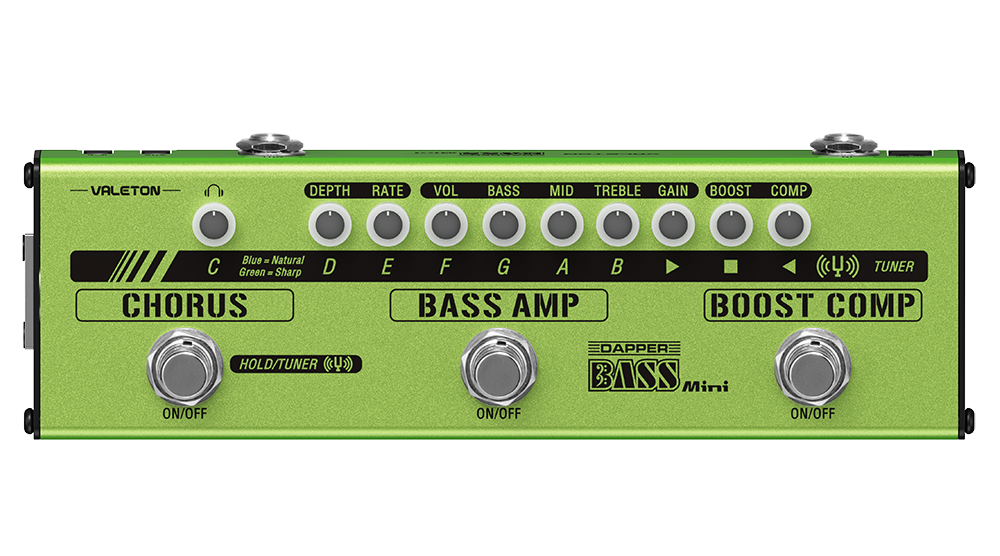 Valeton Dapper Bass Mini MES-2 Bass Electric Guitar DI Analog Preamp Multi-Effects Pedal