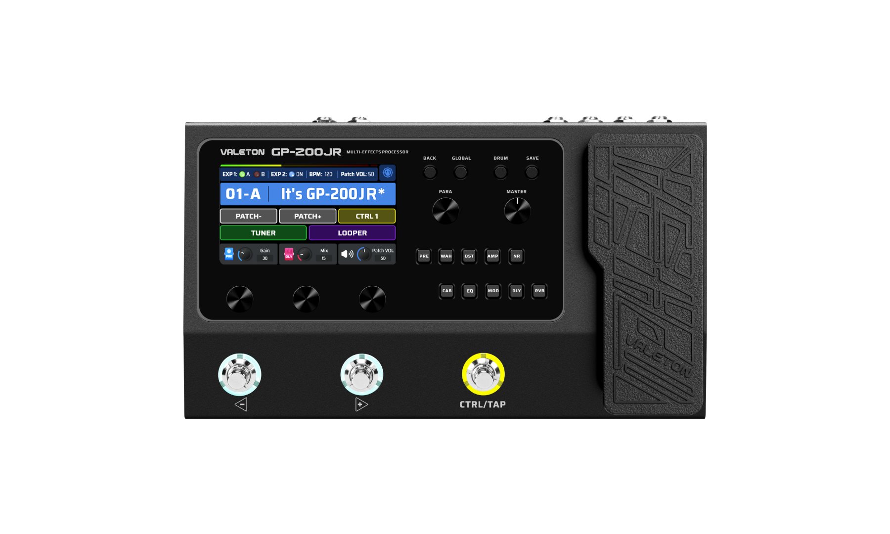 Valeton GP-200JR Multi Effects Pedal with Expression Pedal with free Gigbag