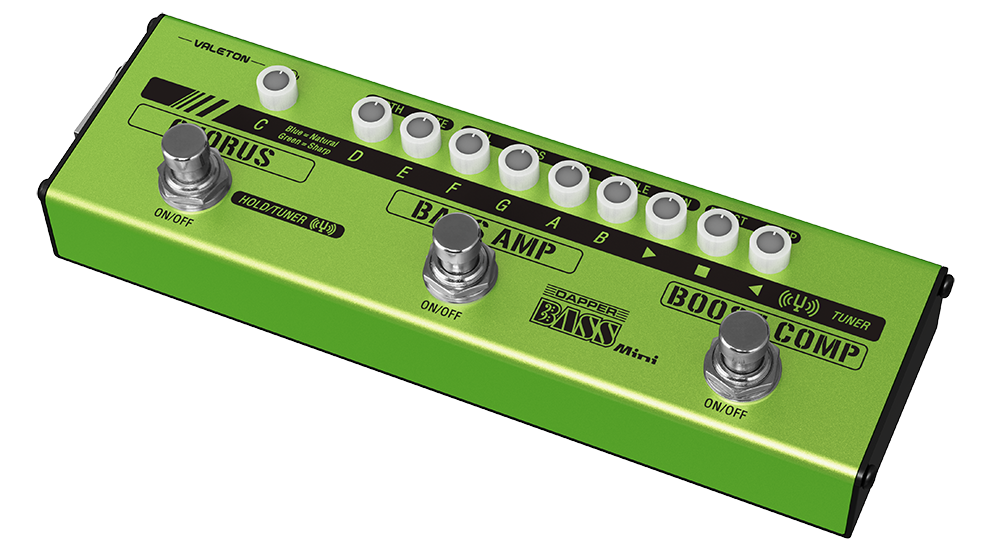 Valeton Dapper Bass Mini MES-2 Bass Electric Guitar DI Analog Preamp Multi-Effects Pedal